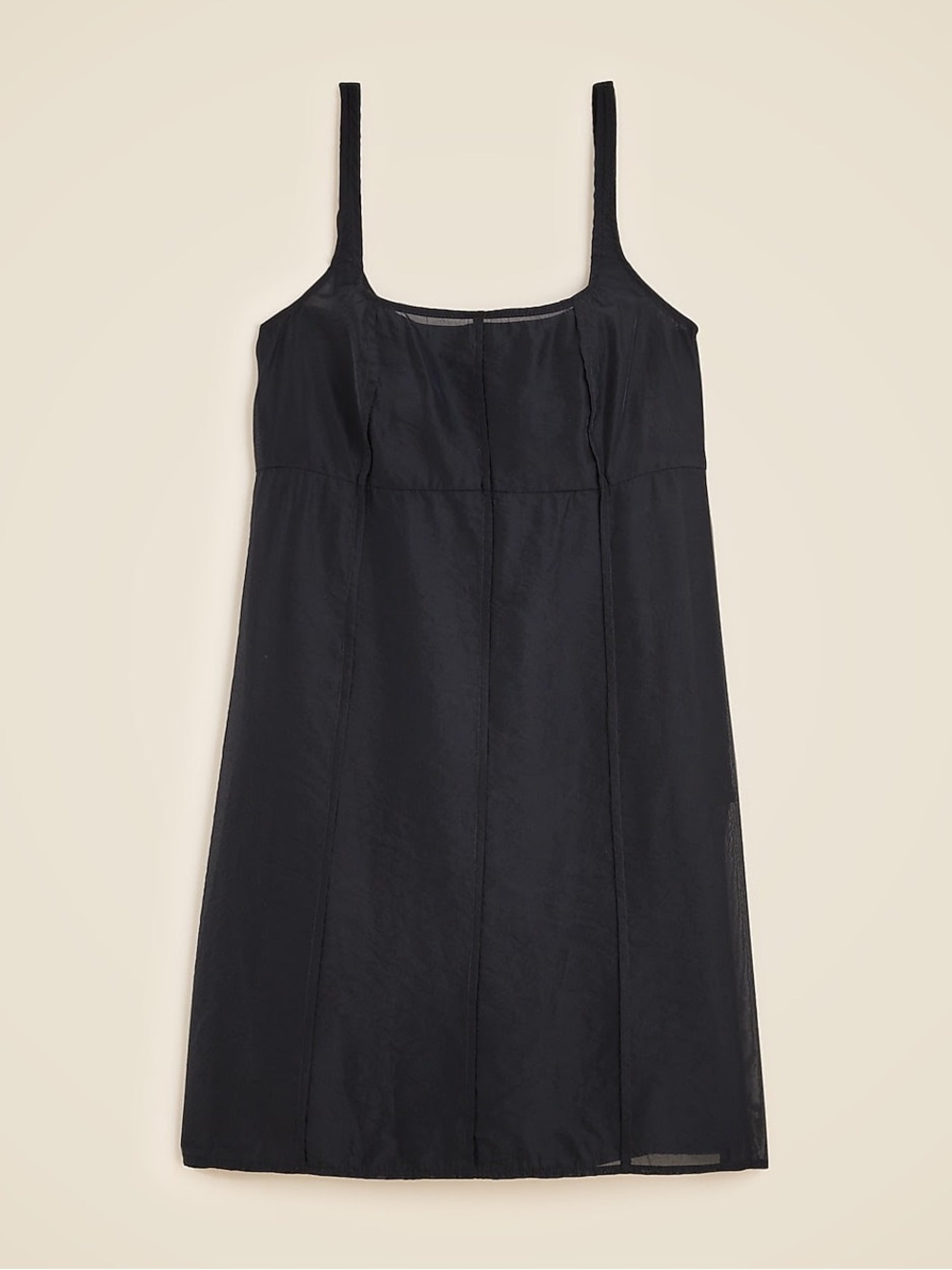 NWT J. Crew Collection sheer organza slip dress black
